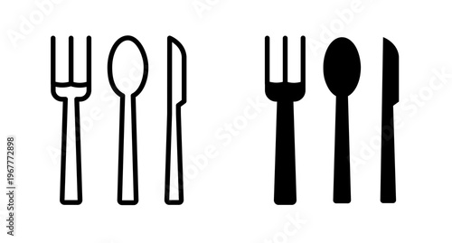 Cutlery icons collection
