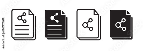 Document share icons collection