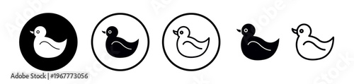 Duck toy icons collection