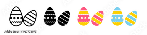 Easter eggs icons collection