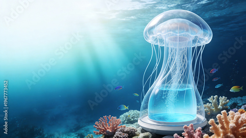 Future Marine Biotechnology Purification Device Deep Sea Scene