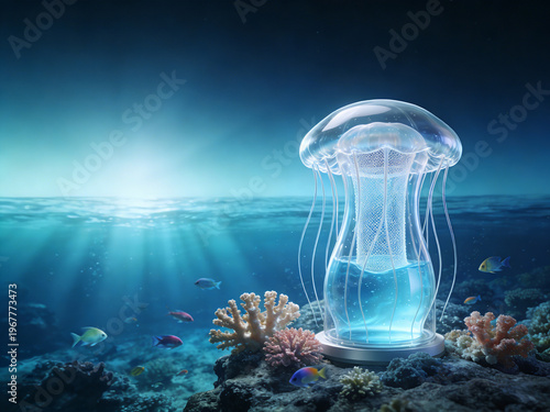 Future Marine Biotechnology Purification Device Deep Sea Scene