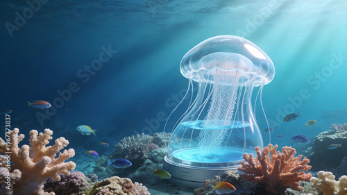 Future Marine Biotechnology Purification Device Deep Sea Scene