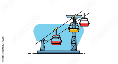 Cable Car Gondolas on Wire Transport System