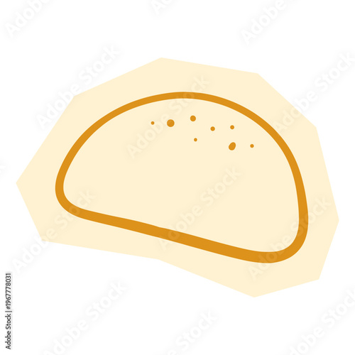 Bun Bread Outline Icon Minimal Bakery Illustration