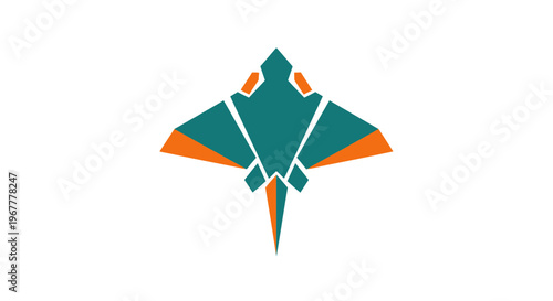 Geometric Ray Fighter Jet Icon