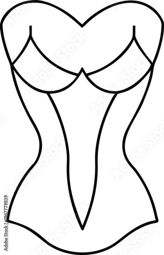 Elegant V Neckline Strapless Corset Outline for Chic Womens Special Occasion Wear