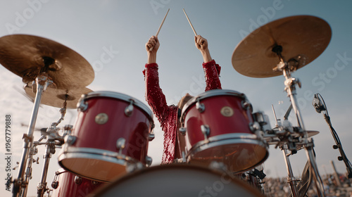 Rhythmic Fury: A drummer pl...