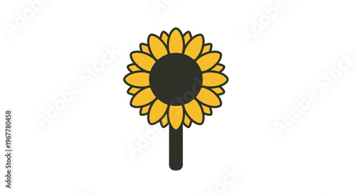 Single Sunflower Lollipop Icon