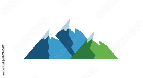 Stylized Mountain Range Illustration