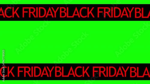 Black Friday Sale Text Animation on Green Screen Marketing Banner
