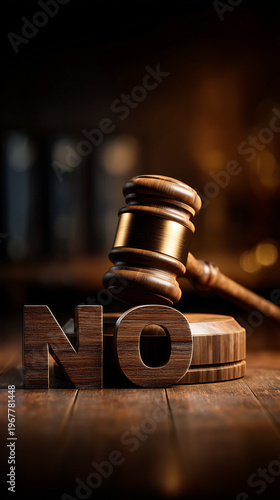 Judgement symbol: A wooden ...