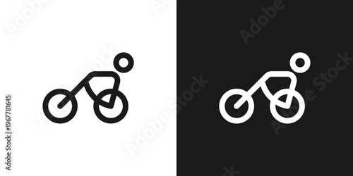 Dual meaning logo combining people and bicycle elements, symbolizing active lifestyle, eco-friendly transportation, community movement, health, and sustainable mobility for modern living.