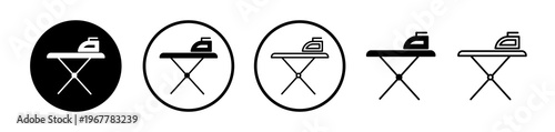Ironing board icons collection