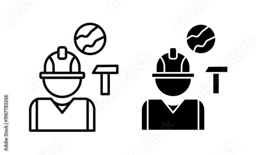 Job for immigrants icons collection