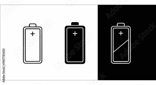 Battery Power Levels Icon Set