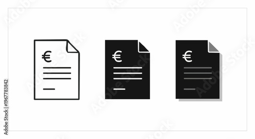 Simple Finance Paper Icons
