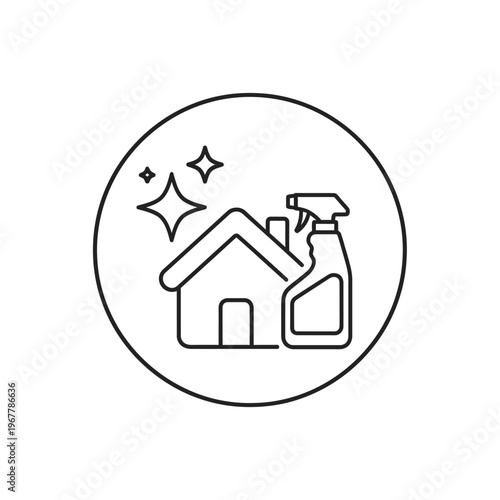 House Cleaning Spray Bottle and Sparkling Surfaces for Fresh Home Environment