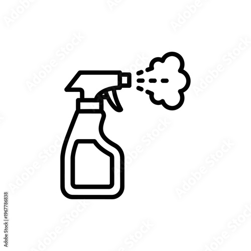 Disinfectant Spray Bottle Icon for Cleaning and Hygiene Concept