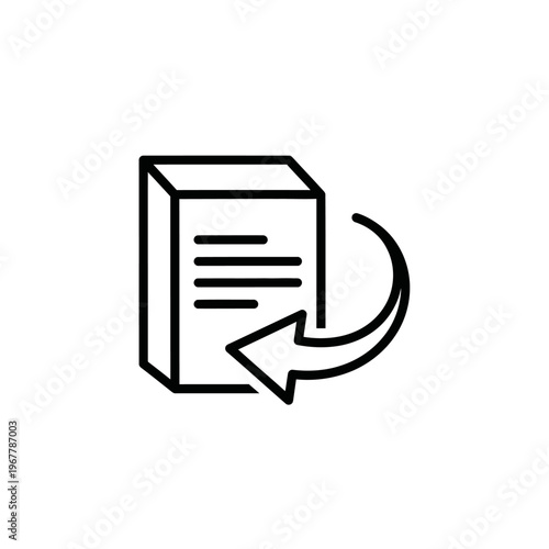 Document Management and Data Retrieval Icon for Digital Files