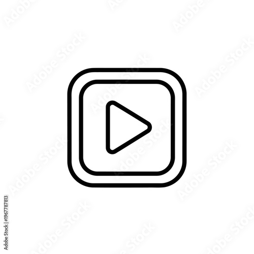 Dynamic Video Playback Icon with Modern Design for Multimedia Applications