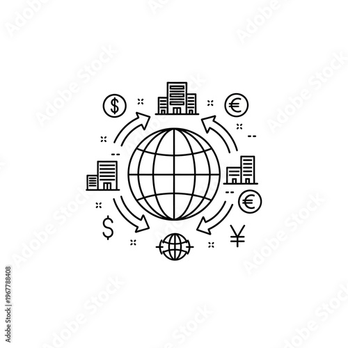 Global Financial Exchange Concept with Currency Symbols and Charts