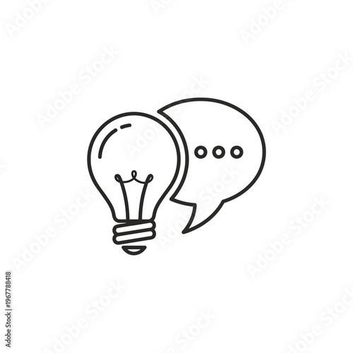 Innovative Idea and Conversation Concept Illustration for Creative Thinking