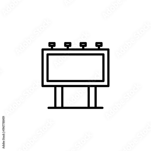 Minimalist LED Display Icon for Signage and Digital Interfaces