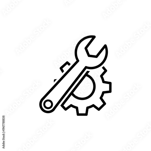 Mechanical Tools Icon Illustration for Engineering and Maintenance