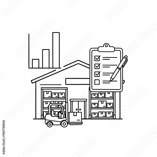 Efficient Warehouse Management with Inventory Checklist and Barcode Scanner