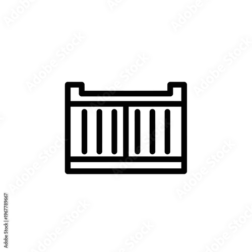 Minimalist Black and White Barcode Icon for Data and Technology Representation