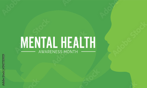 Mental health awareness month, illustration for poster, banner, post Background