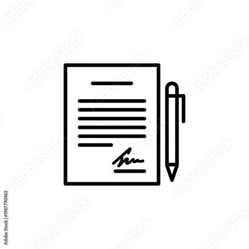 Legal Document Signing Concept with Pen and Paper for Official Agreements