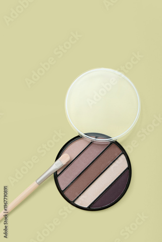 Eyeshadows with brush on ye...