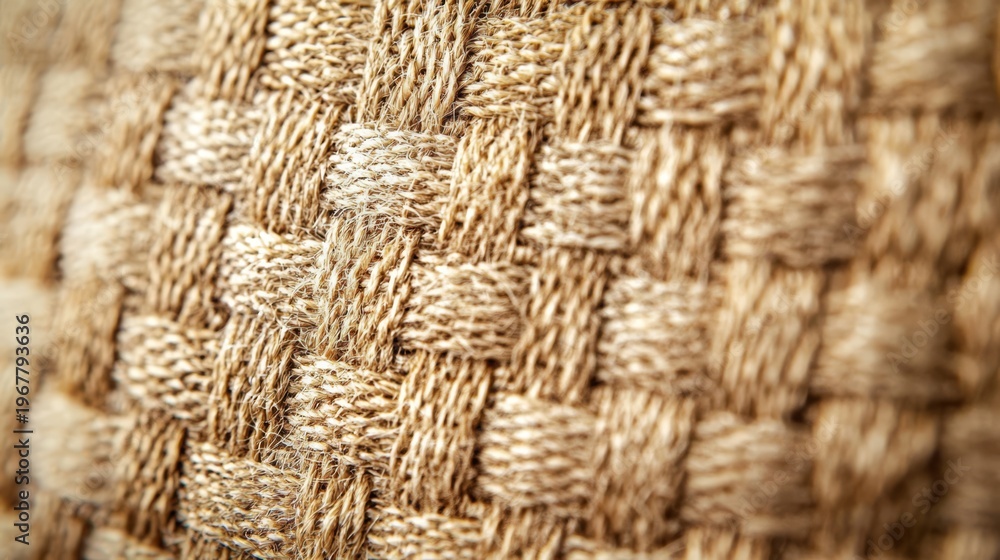 Fototapeta premium Explore the subtle beauty of textured beige linen fabric.