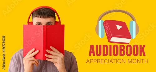 Young man with book and hea...