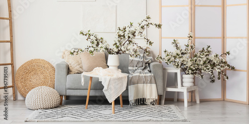 Interior of light living ro...