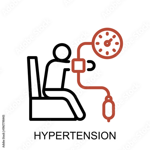 metabolic syndrome hypertension icon medical metabolic health concept