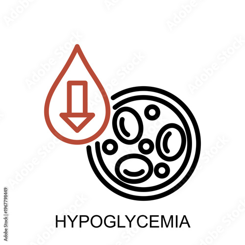 metabolic syndrome hypoglycemia icon medical metabolic health concept