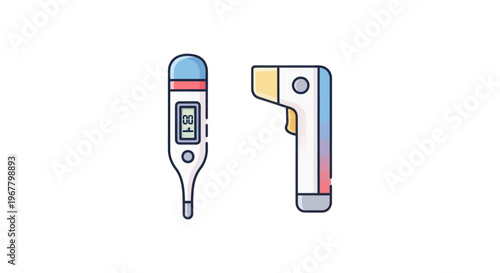 Digital Thermometer and Infrared Forehead Scanner