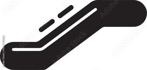 Black speed, fast motion, velocity, and acceleration vector icon