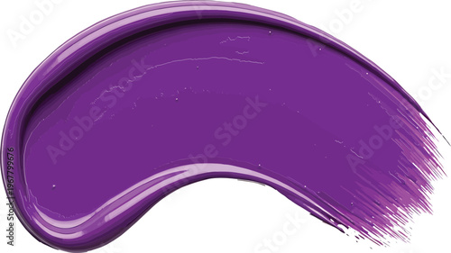Vector  illustration of Vibrant purple paint stroke smear isolated on transparent background