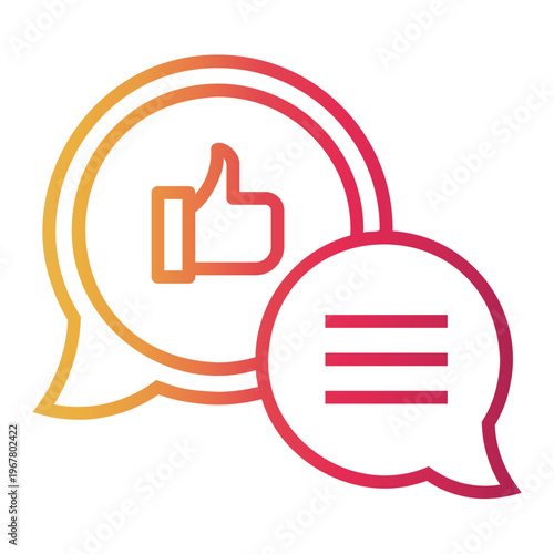 recommendation Line Gradient Icon