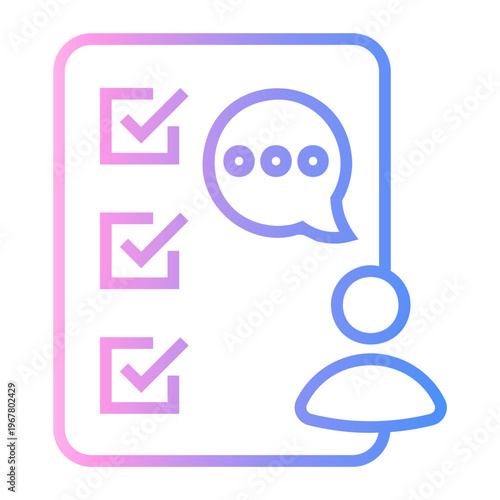 recommendation Line Gradient Icon