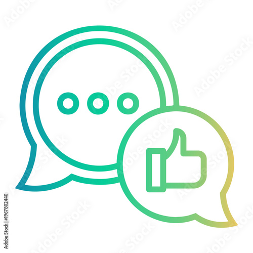 recommendation Line Gradient Icon