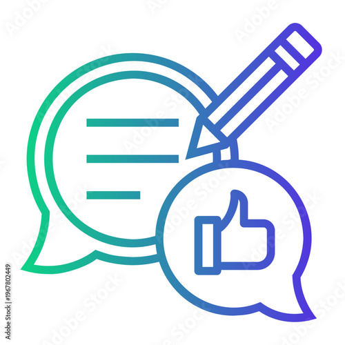 recommendation Line Gradient Icon