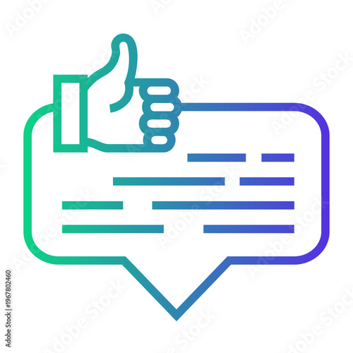 recommendation Line Gradient Icon