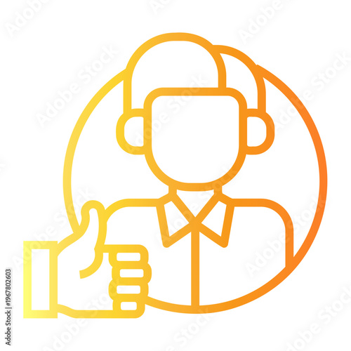 recommendation Line Gradient Icon