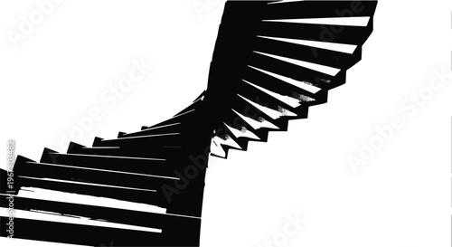 Spiral staircase ascends towards the light in a modern architectural design.