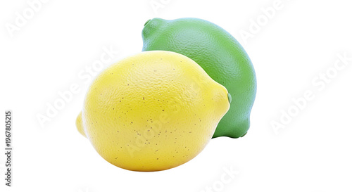 Yellow Lemon and Green Lime
